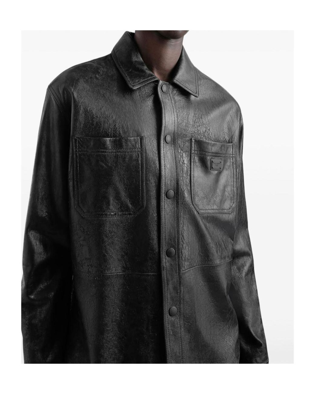 Dolce & Gabbana Black Logo Tag Shirt for men