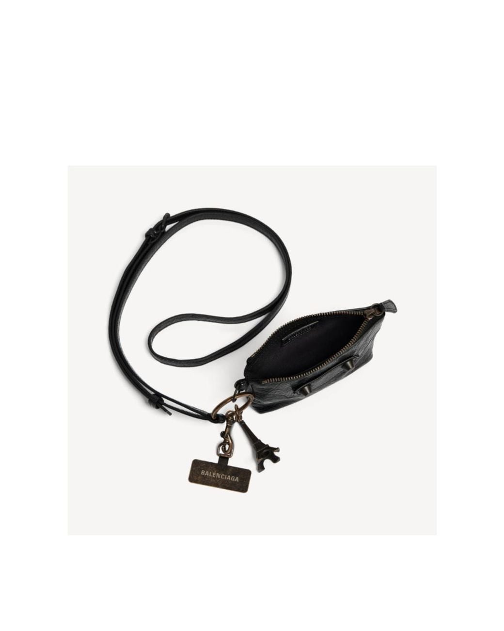Balenciaga White Le City Phone Strap Pouch