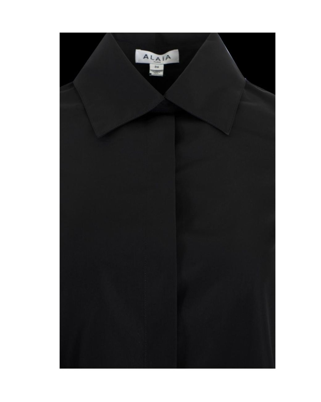 Alaïa Blue Alaïa A-Line Poplin Shirt Dress