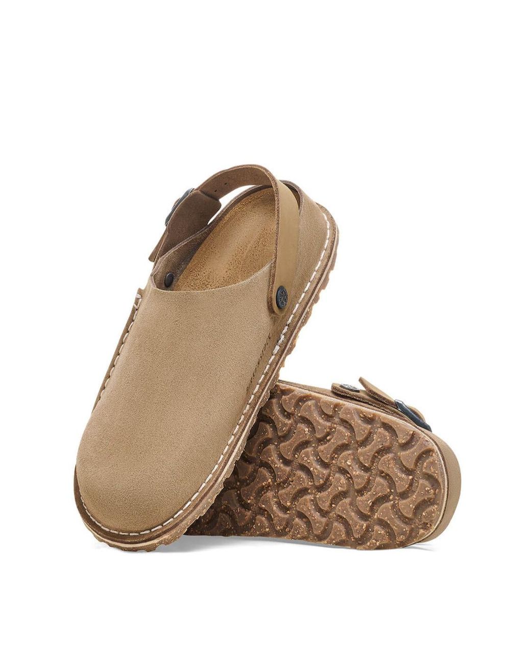 Birkenstock Brown Lutry Suede Sandals for men