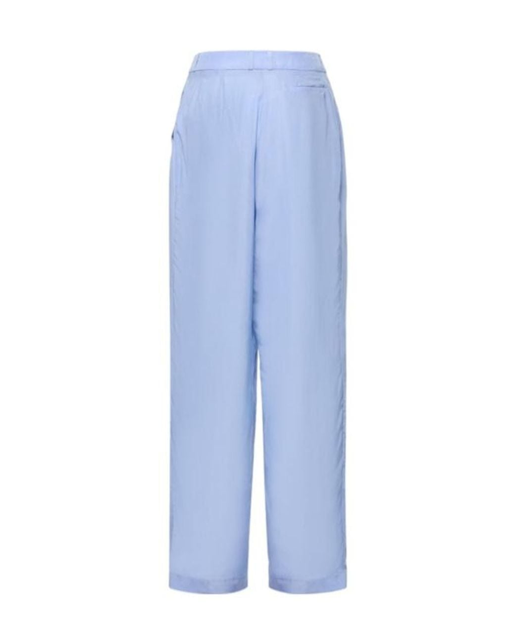 Frankie Shop Blue Tansy Pleated Silky Cupro Pants