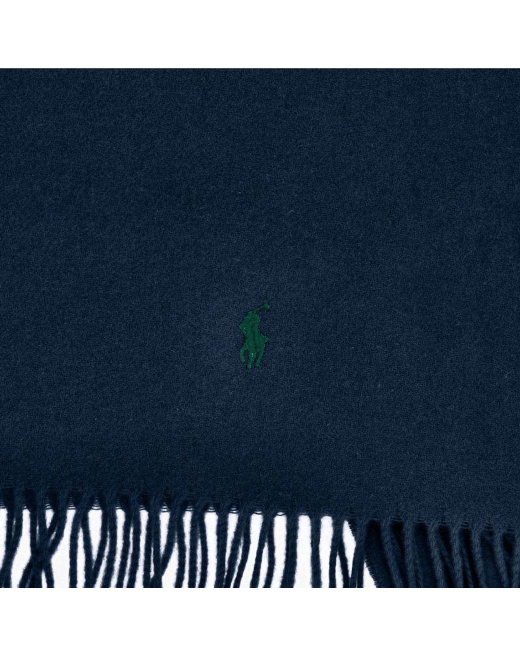 Polo Ralph Lauren Blue Fringed Scarf for men