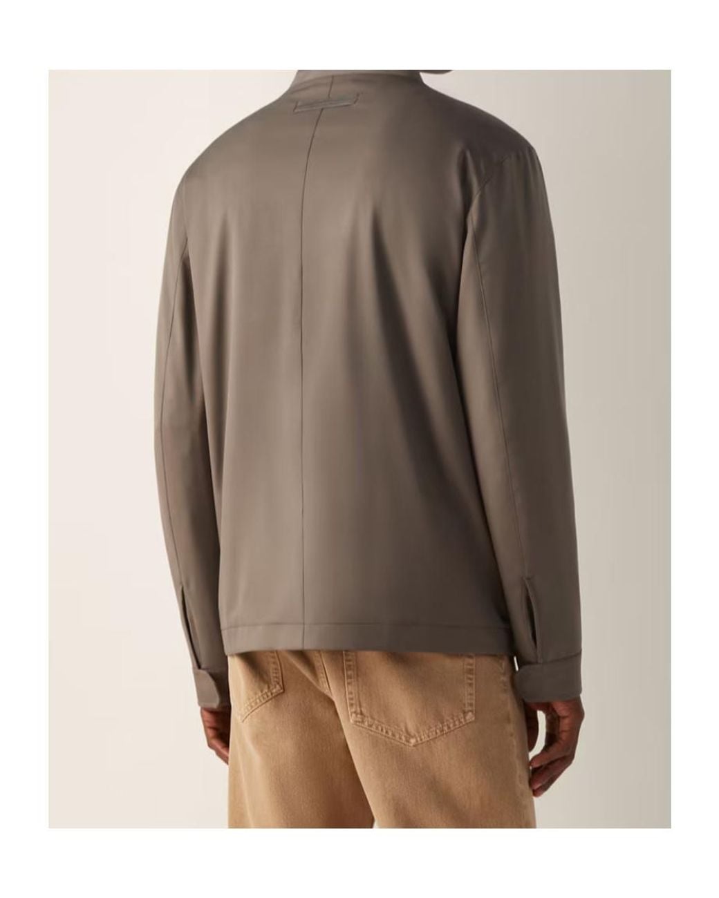 Zegna Brown Flap-Pocket Jacket for men