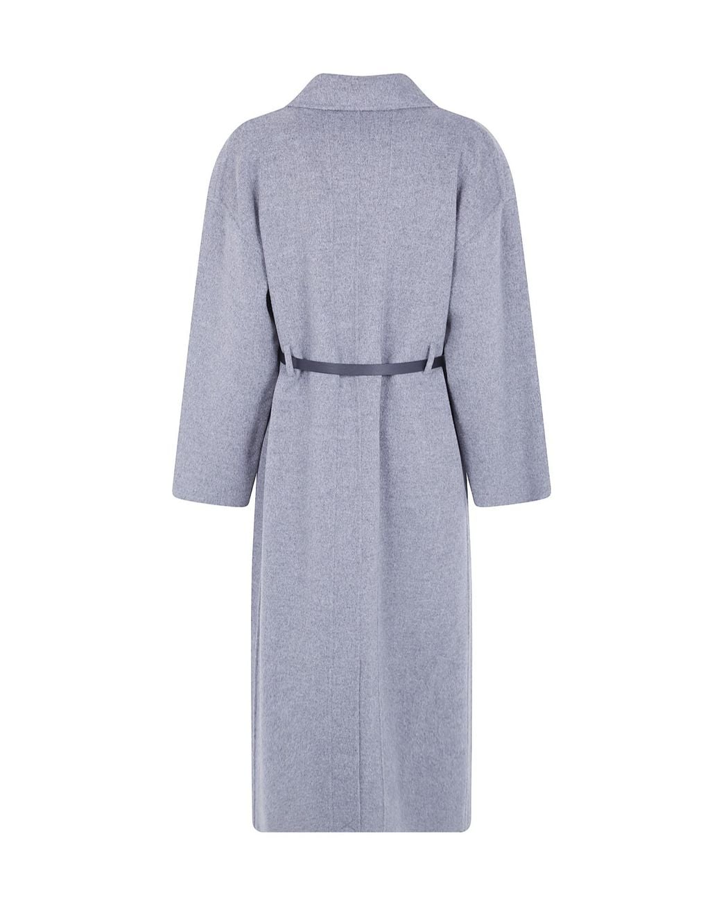 Semicouture Blue Belted Coat