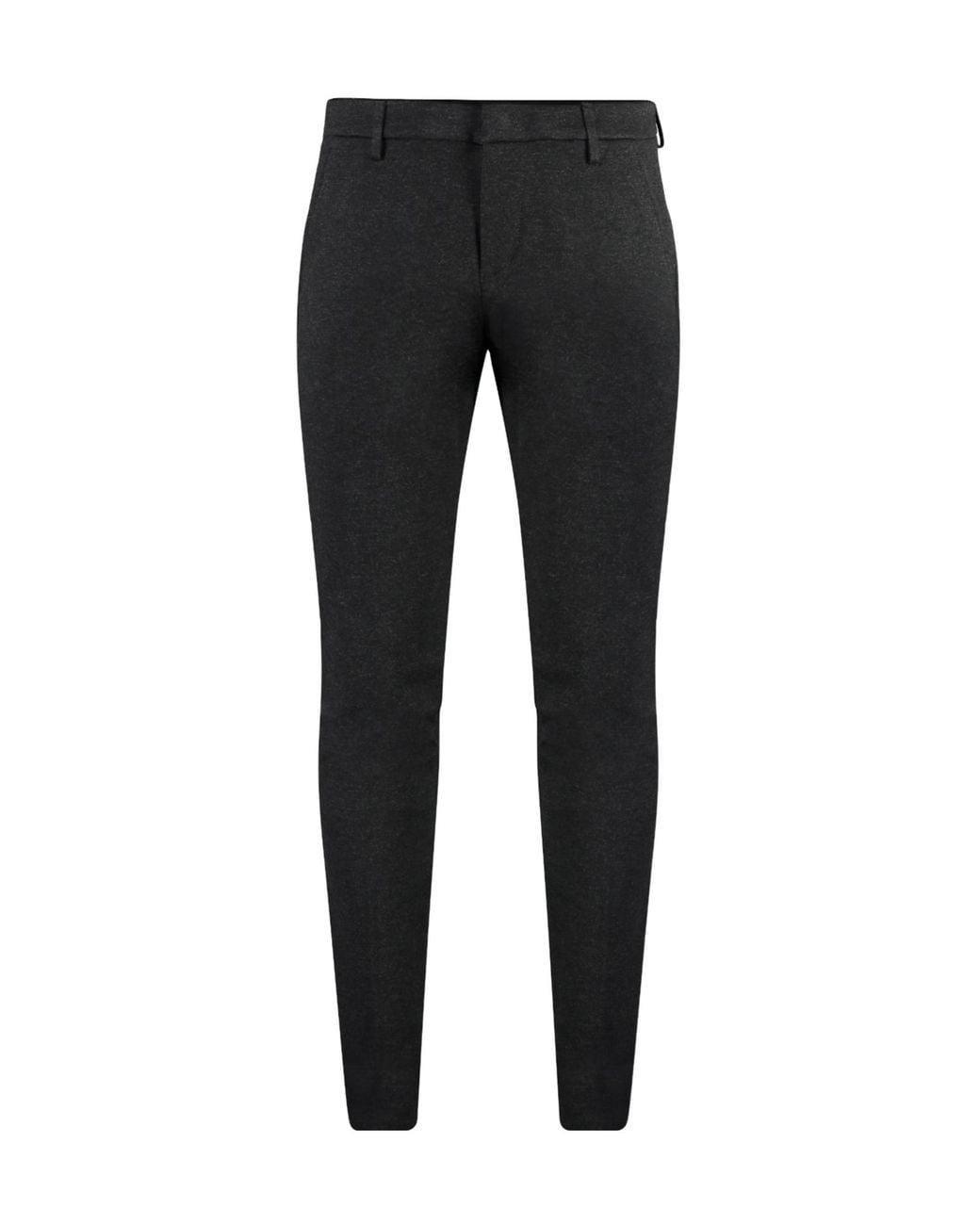 Dondup Black Belt-Lined Casual Pants for men