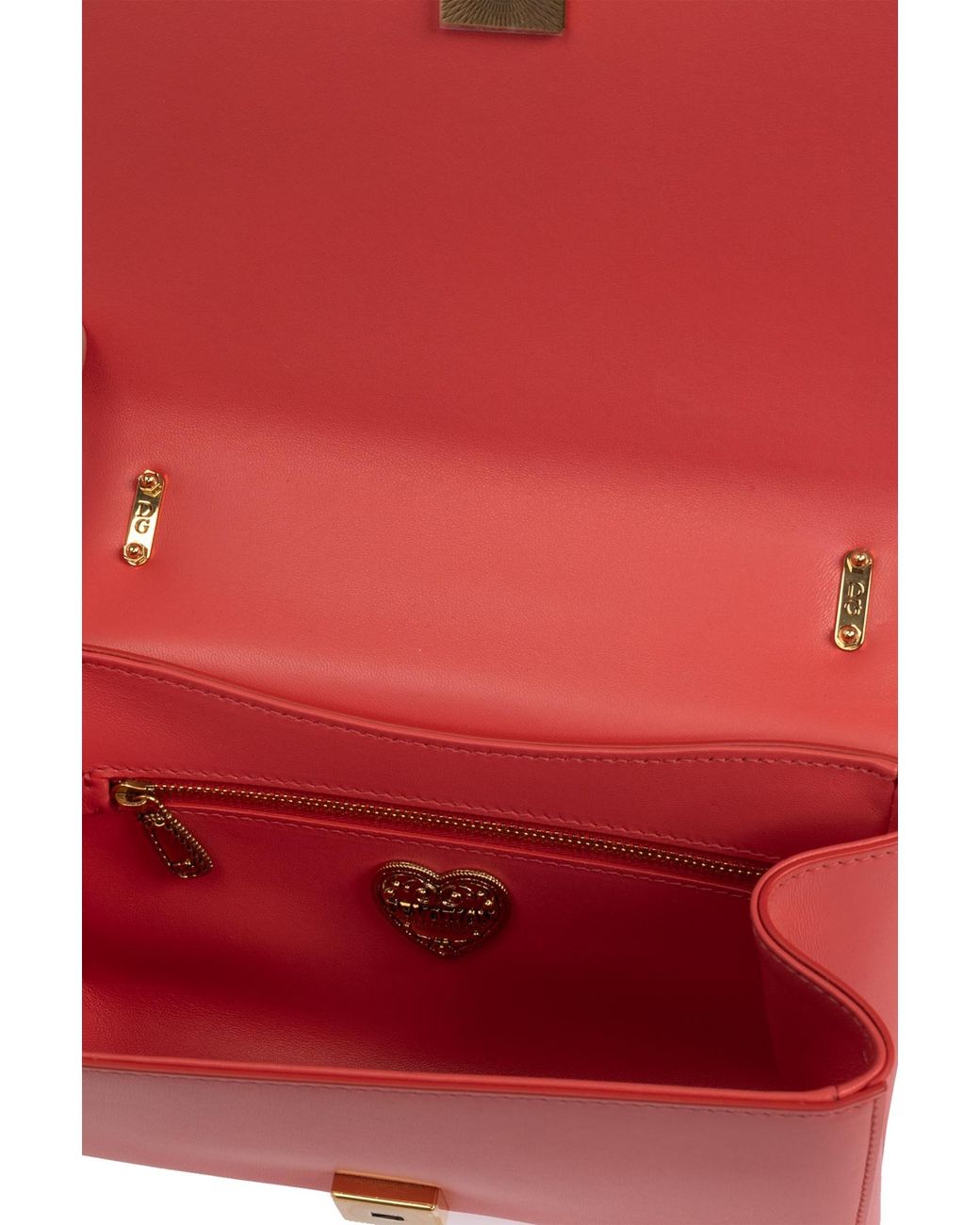 Dolce & Gabbana Red Devotion Logo Plaque Shoulder Bag
