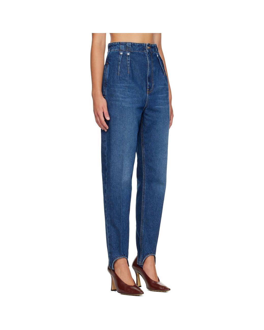 Mugler Blue Hight Waist Denim Pants