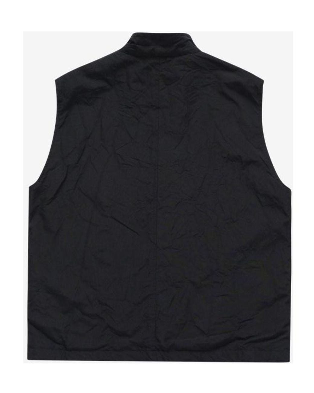 Auralee Black Wool Zipper Vest for men