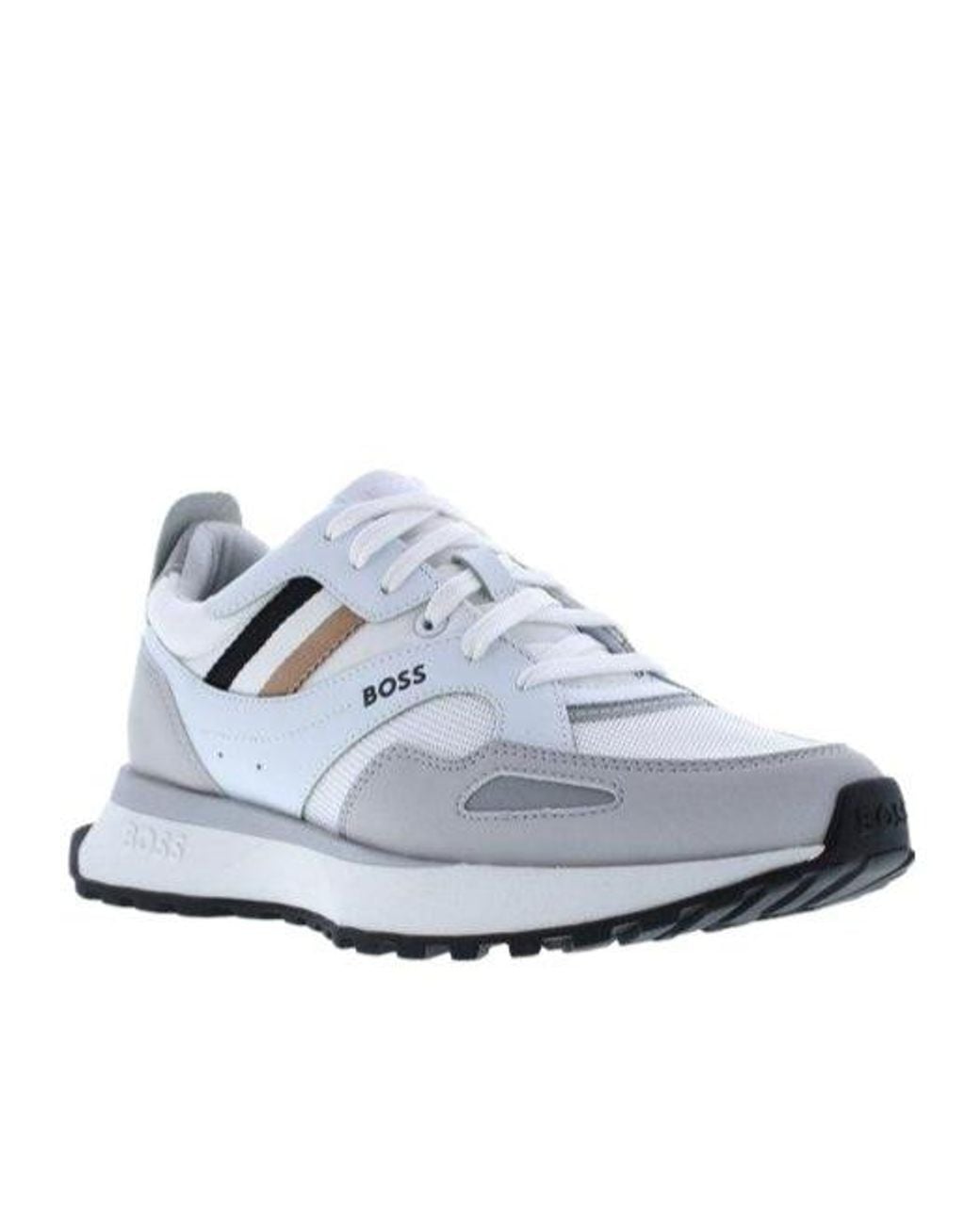Boss Blue Color Block Running Trainers for men