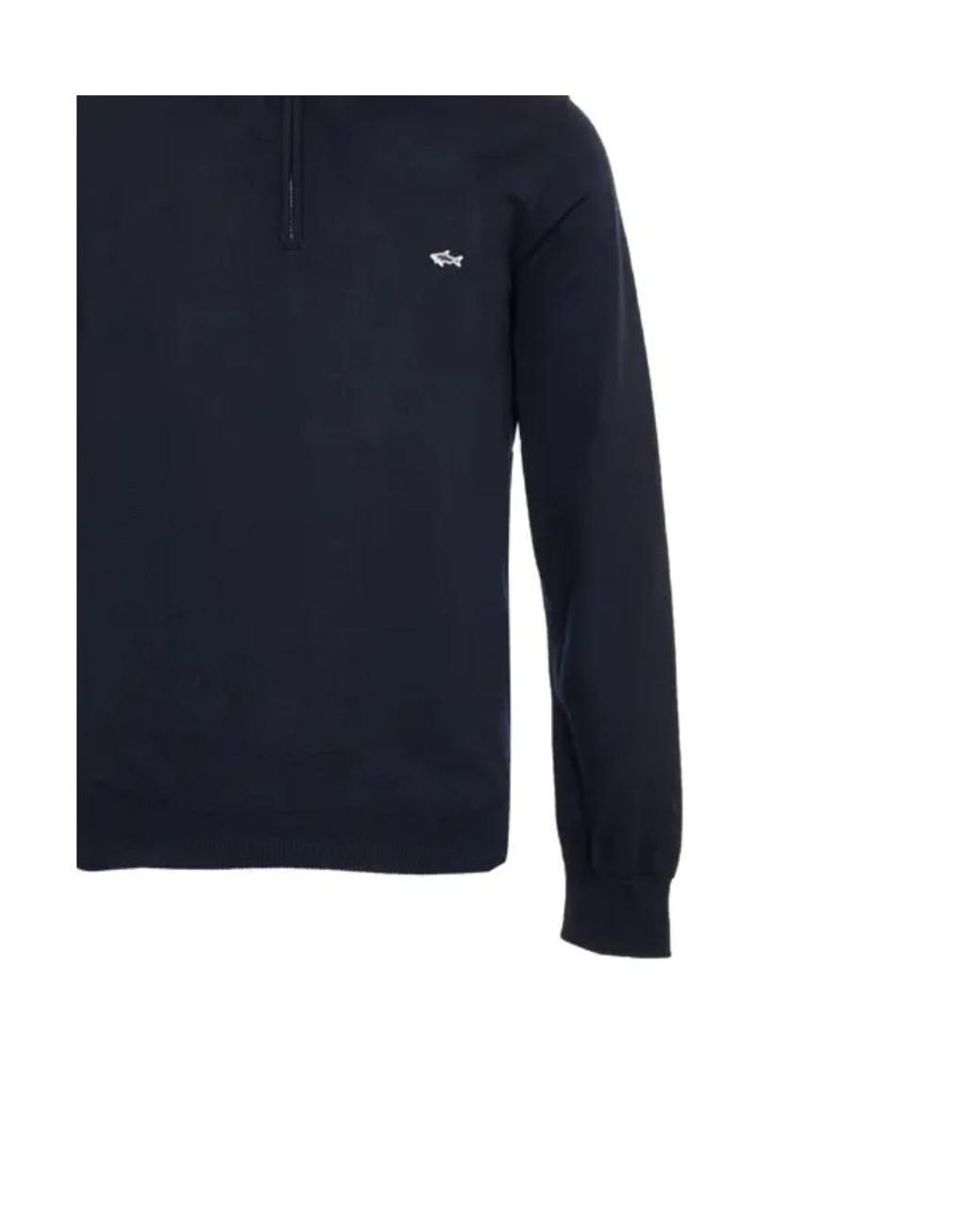 Paul & Shark Blue Zipper Detail Pullover for men