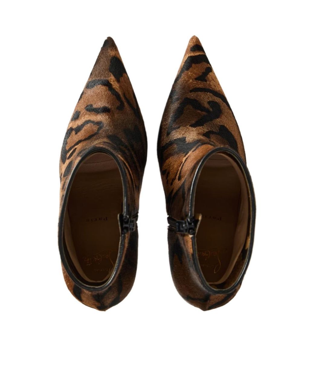Christian Louboutin Brown Ankle Heeled Boots