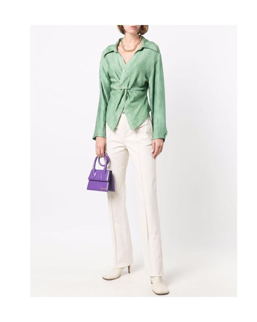 Isabel Marant White Belt Loop Straight Trousers