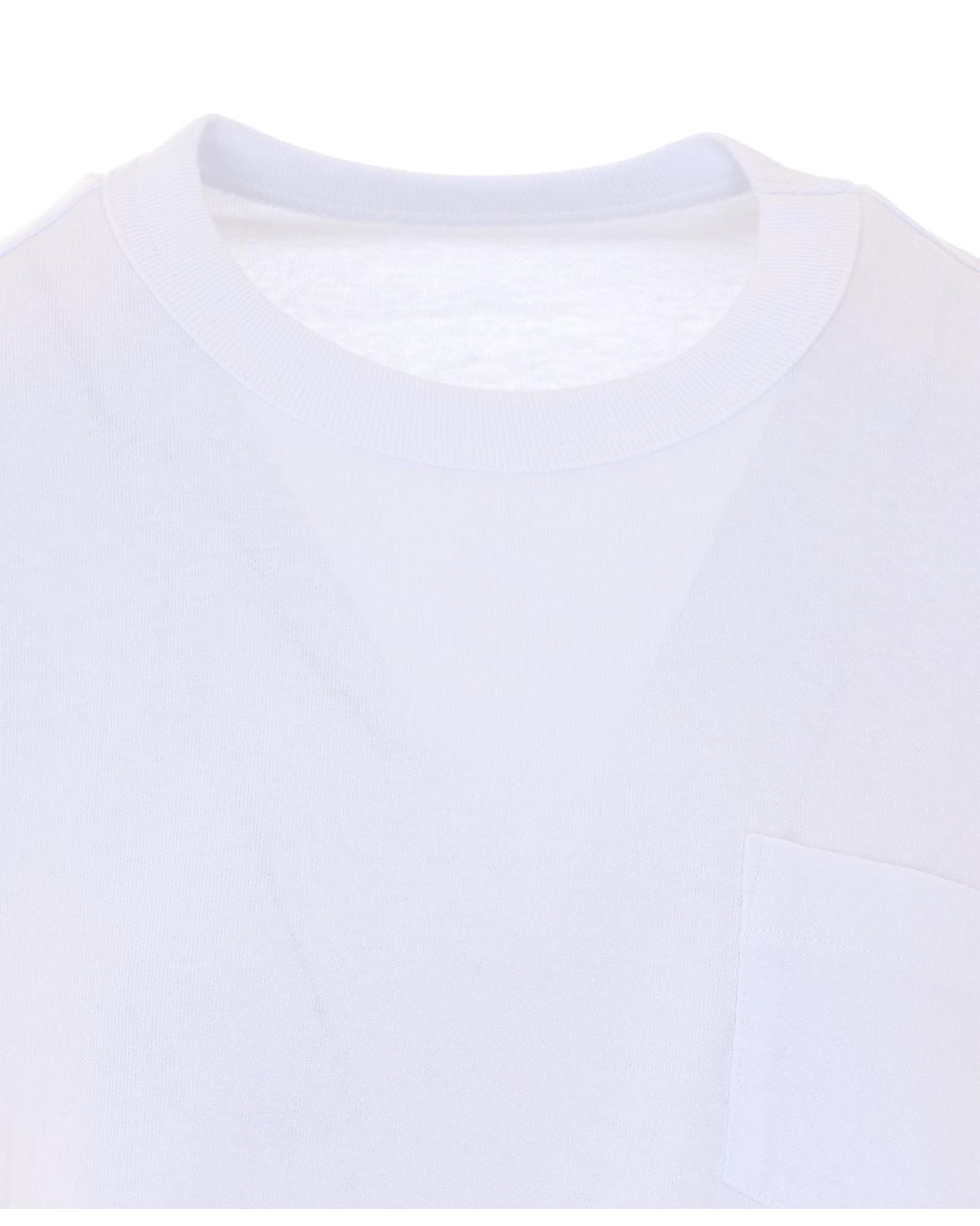 Sacai White Cotton T-Shirt