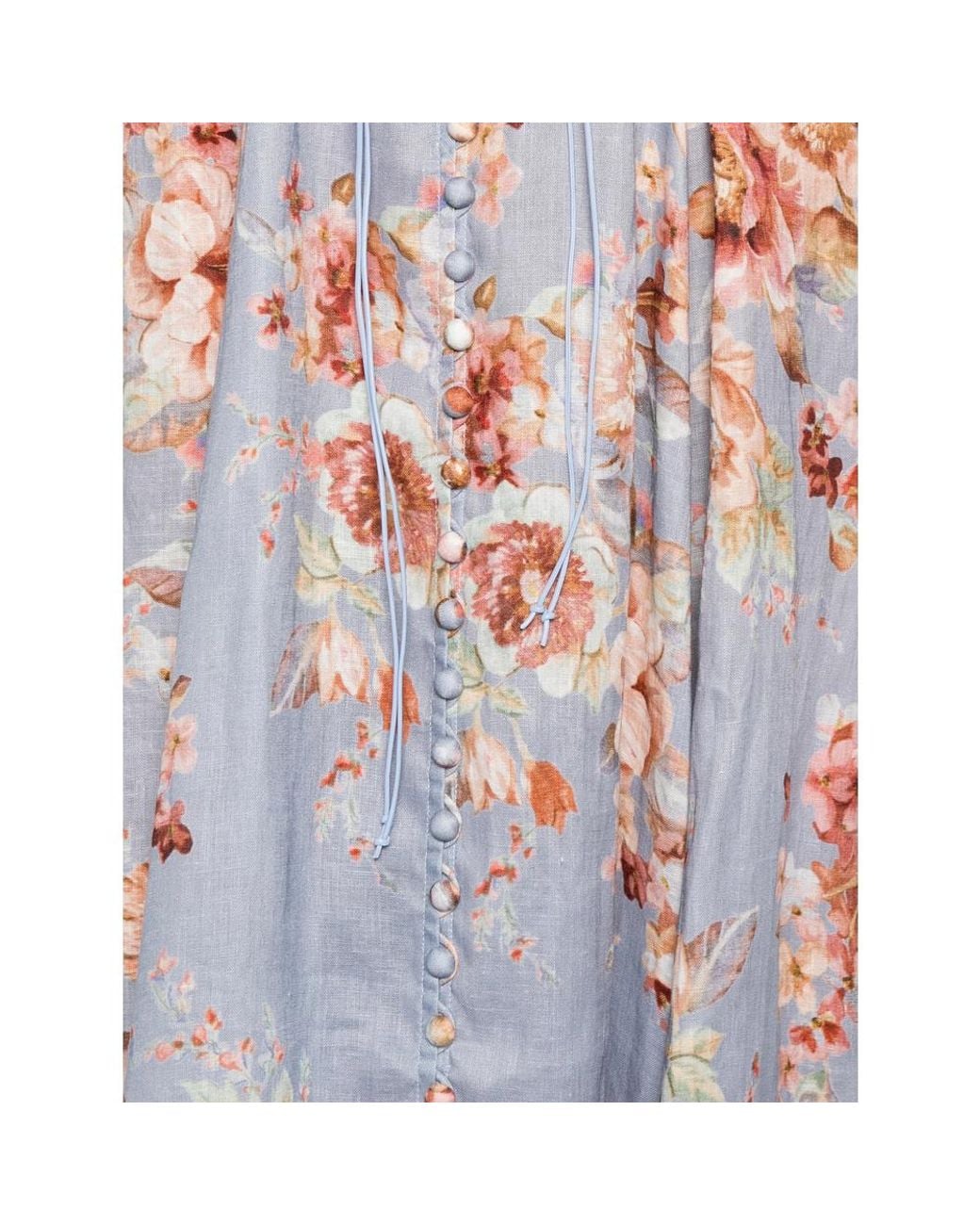 Zimmermann Multicolor Awaken Billow Floral Printed Long Dress