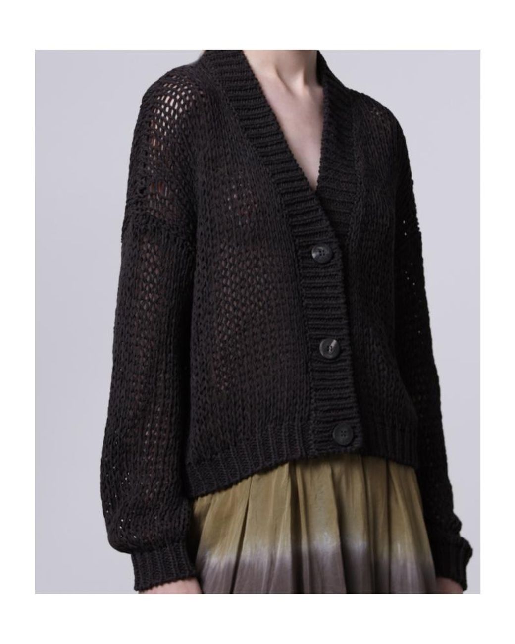 Roberto Collina Black Button-Fastening Cardigan
