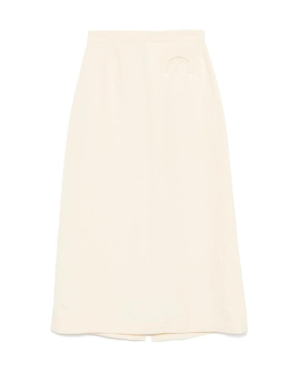Blazé Milano Natural Blazé Milano Button Detailed Midi Skirt