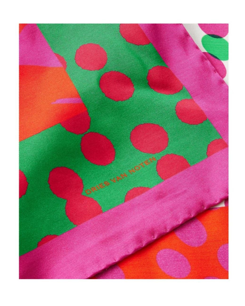 Dries Van Noten Red Printed Pareo