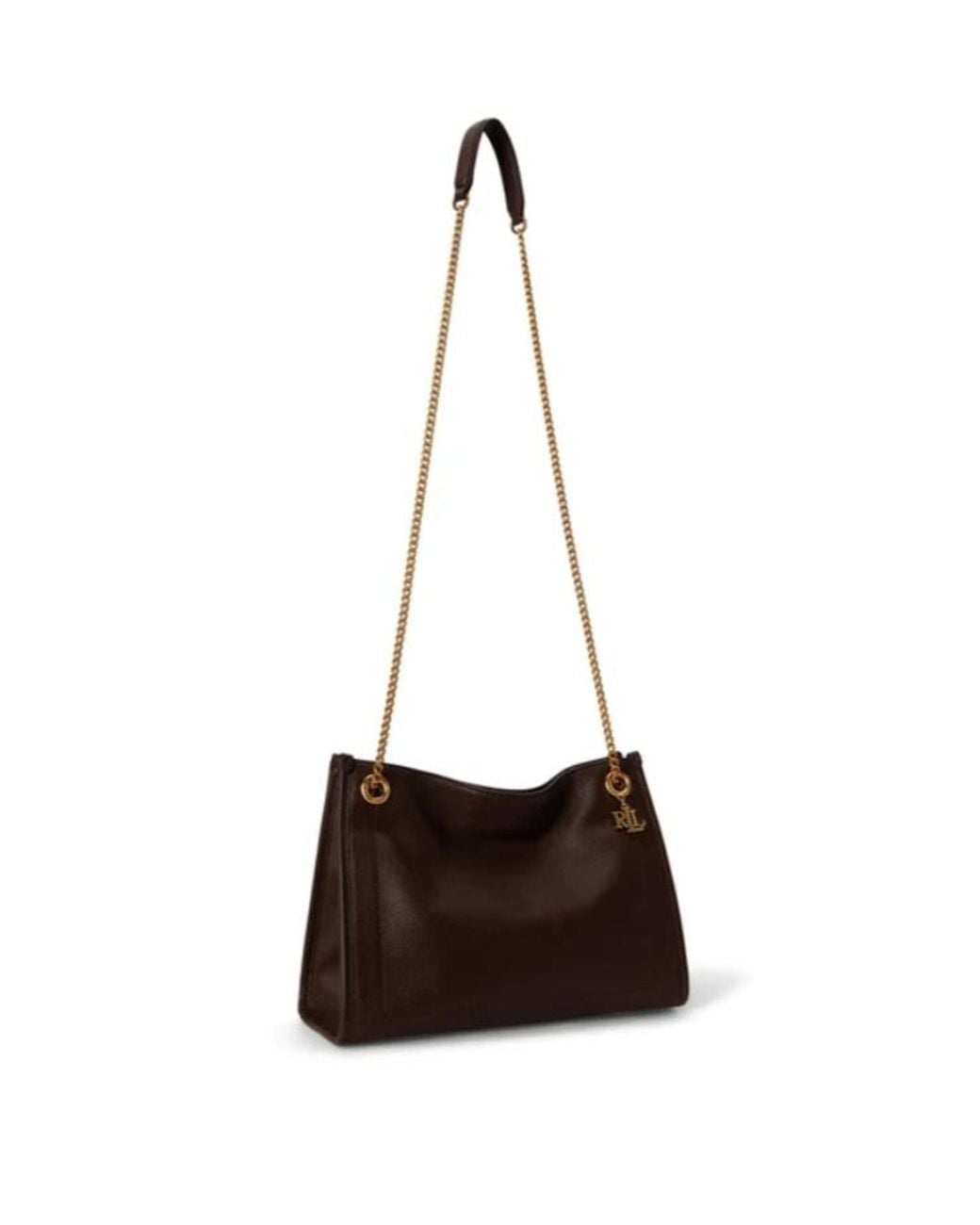 Ralph Lauren Brown Lauren Chain-Linked Tote Bag