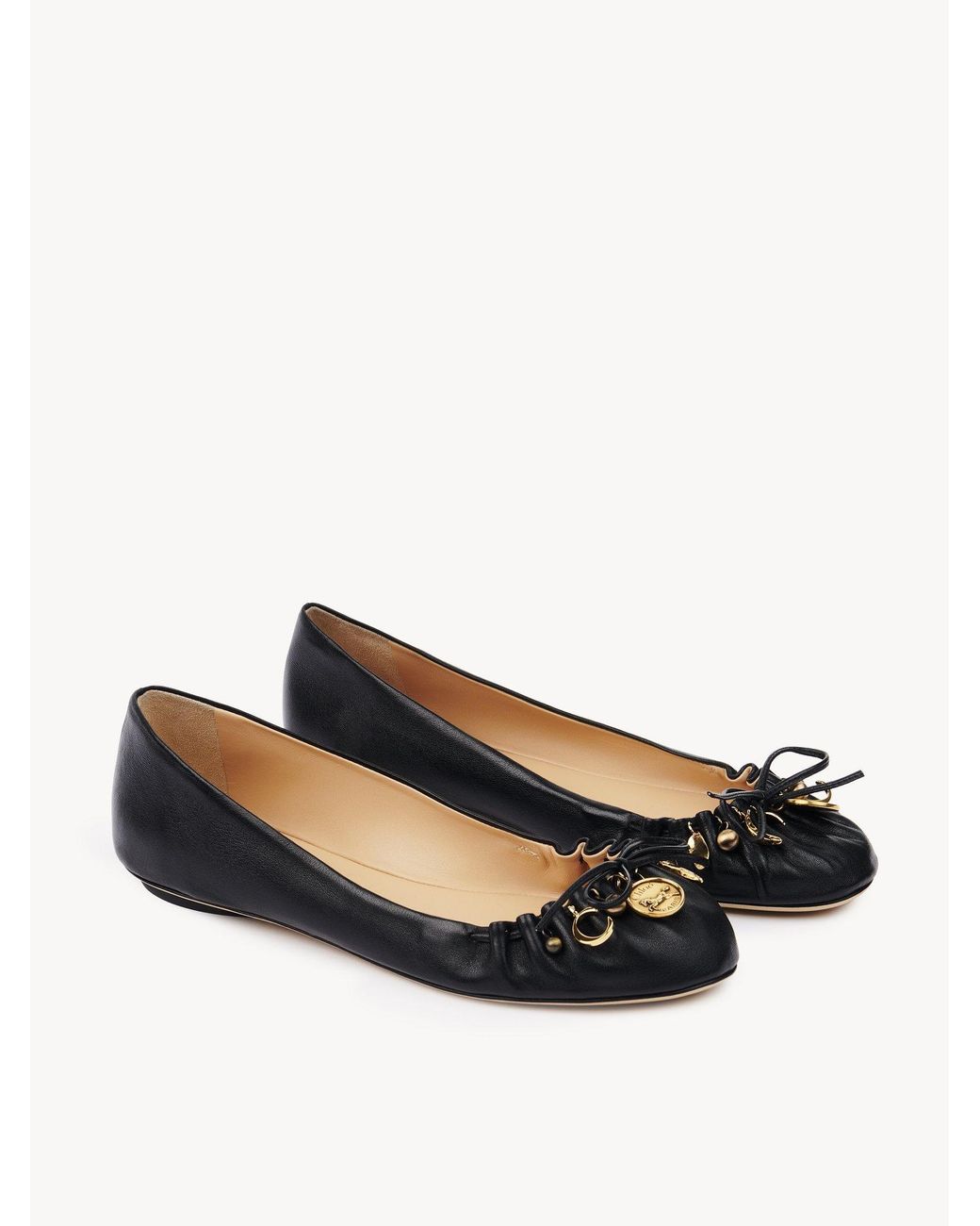 Chloé Black Chloé Charms Ballet Shoes