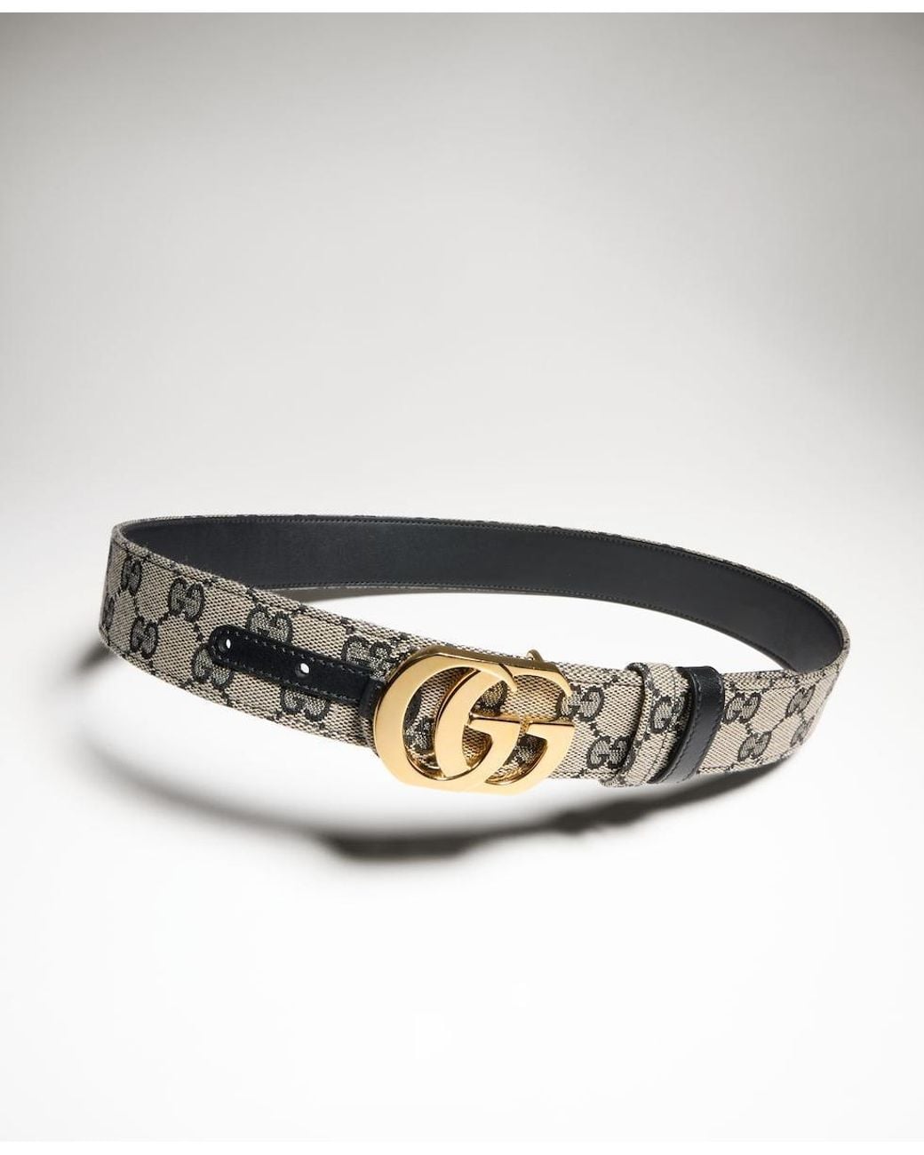 Gucci White Reversible Cut Gg Marmont Belt