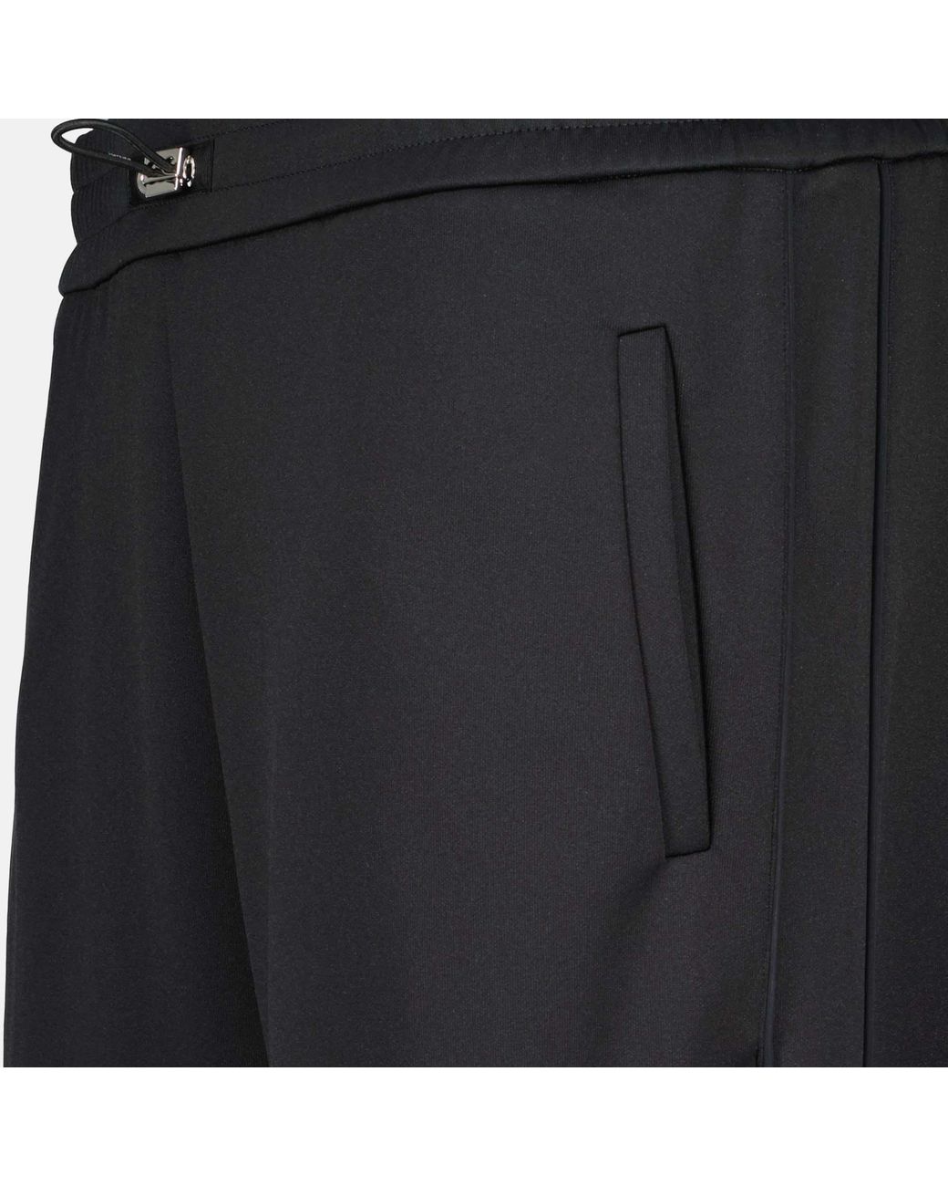 Fendi Black Wide-Leg Drawstring Track Trousers for men