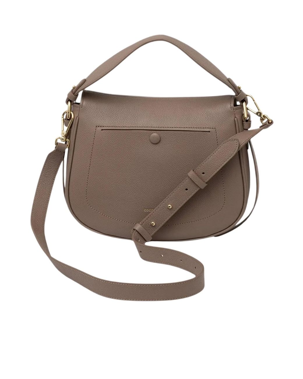Coccinelle Brown Logo-Detai Leather Shoulder Bag