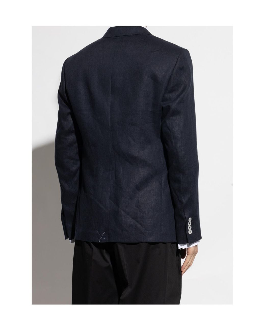 Dolce & Gabbana Blue Heraldic Emblem Double-Breasted Tailored Jacket for men