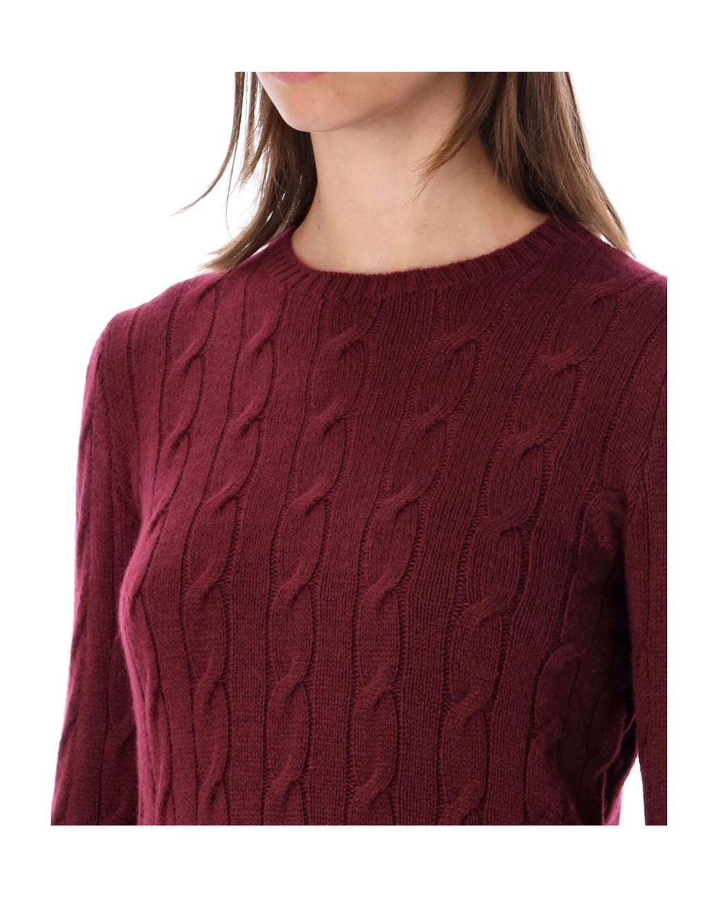 Ralph Lauren Purple Cable-Knit Sweater