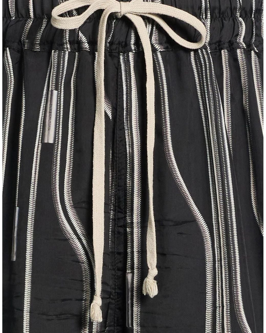 Rick Owens Black Striped Shorts