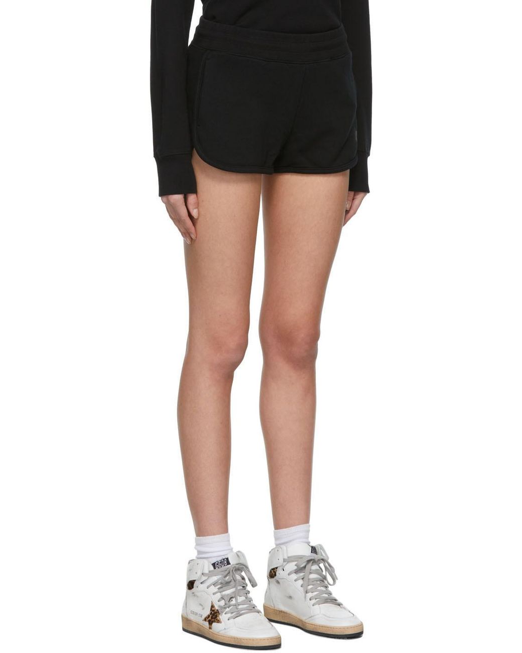 Golden Goose Deluxe Brand Black Star Embroidered Shorts