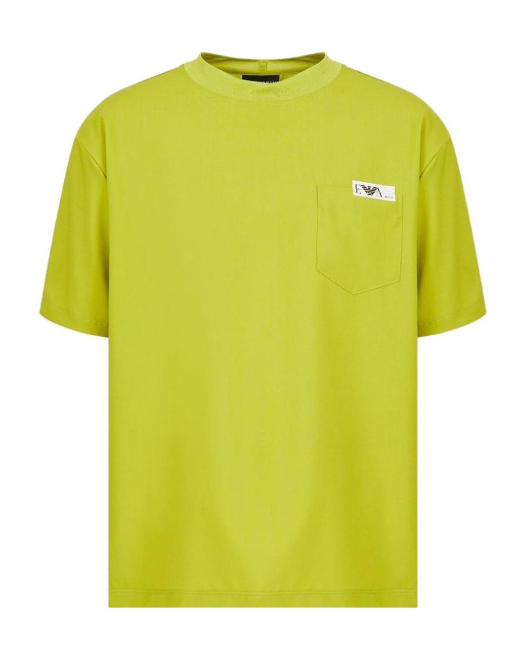Emporio Armani Yellow Crewneck Shortsleeve Tshirt for men