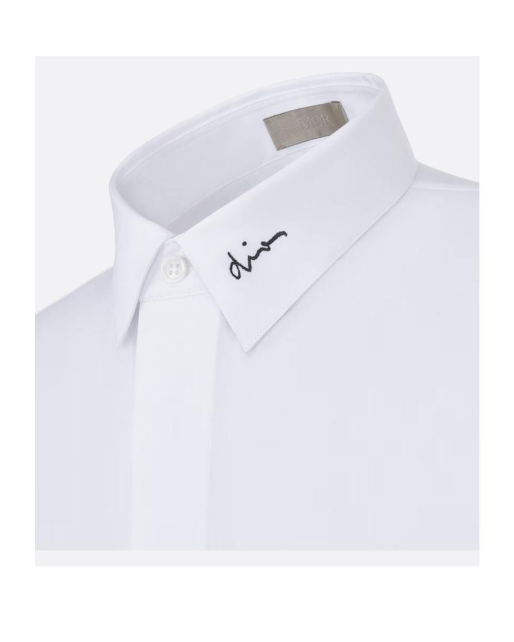 Dior White Homme Slim Fit Long-Sleeved Shirt for men