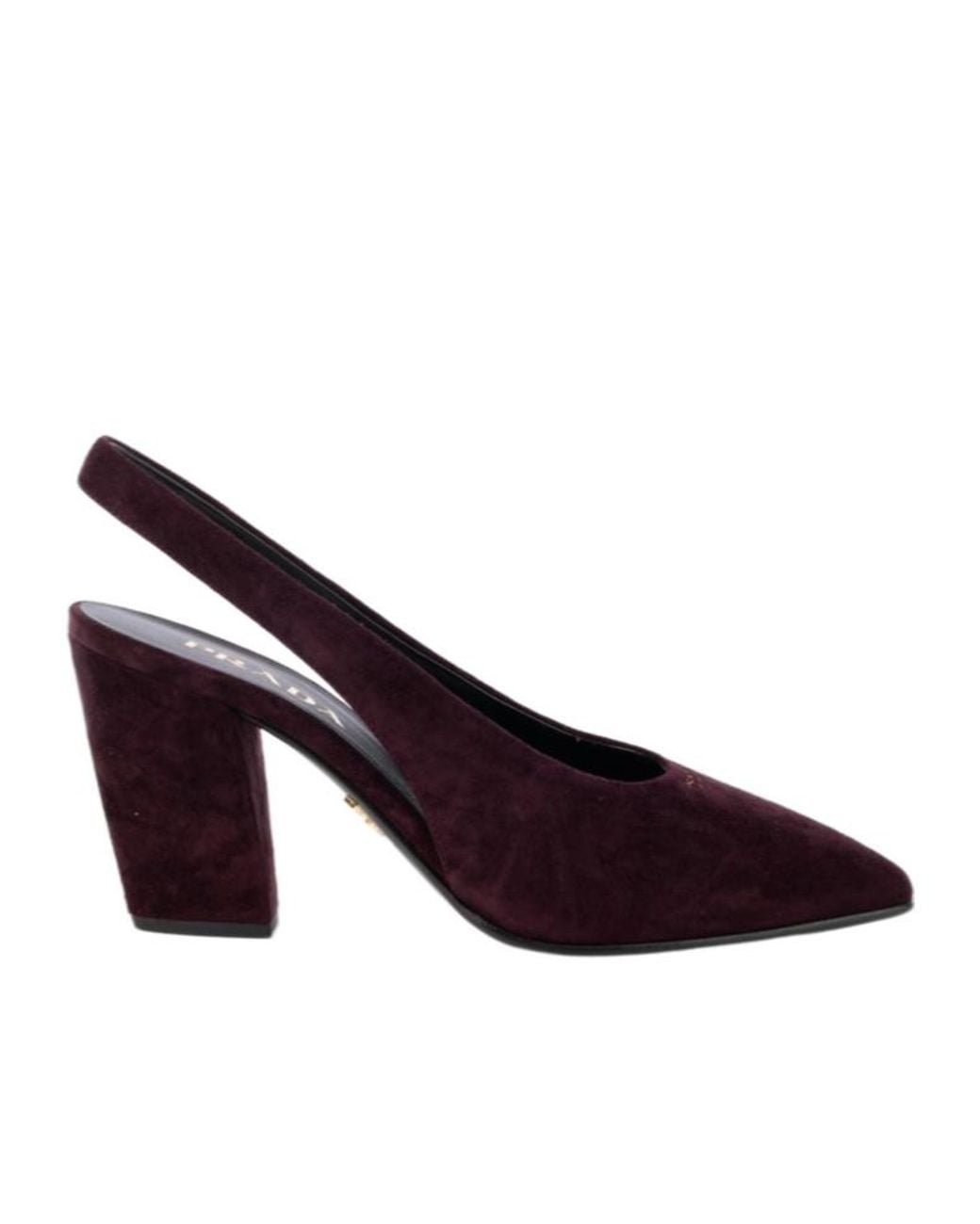 Prada Purple Pointed-Toe Slingback Pumps