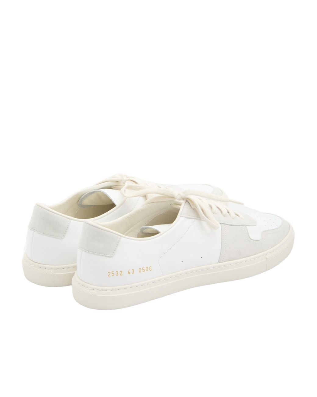Common Projects White Bball Suede And Leather Low-Top Sneakers for men