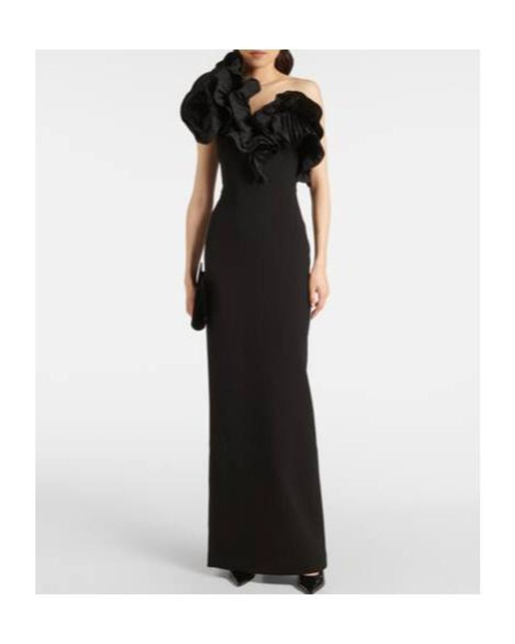Rebecca Vallance Black Ella's Pleated Crepe Dress
