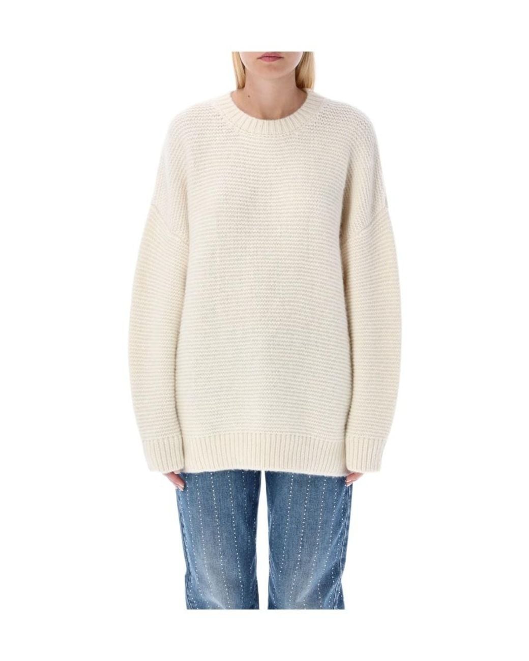 Stella McCartney Natural Oversized Rib-Knit Jumper