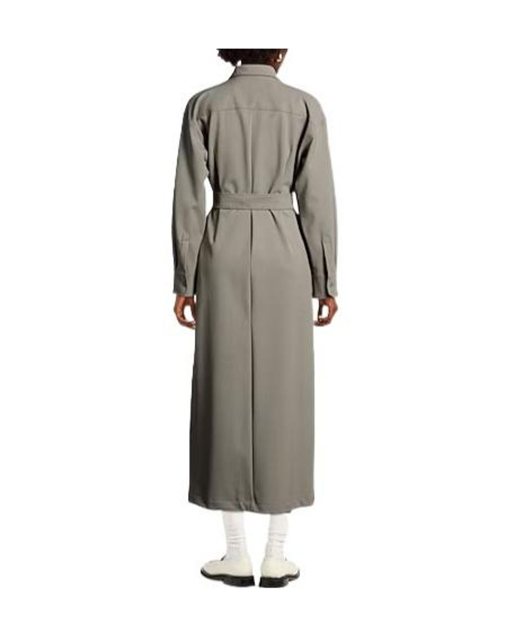 Weekend by Maxmara Gray Minimalist Solid Shirt Dress