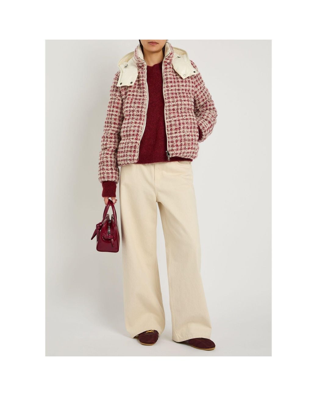 Moncler Red Tweed Jacket
