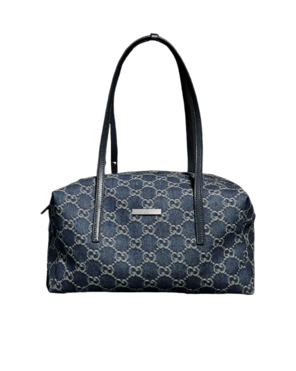 Gucci Blue Melrose Medium Boston Bag
