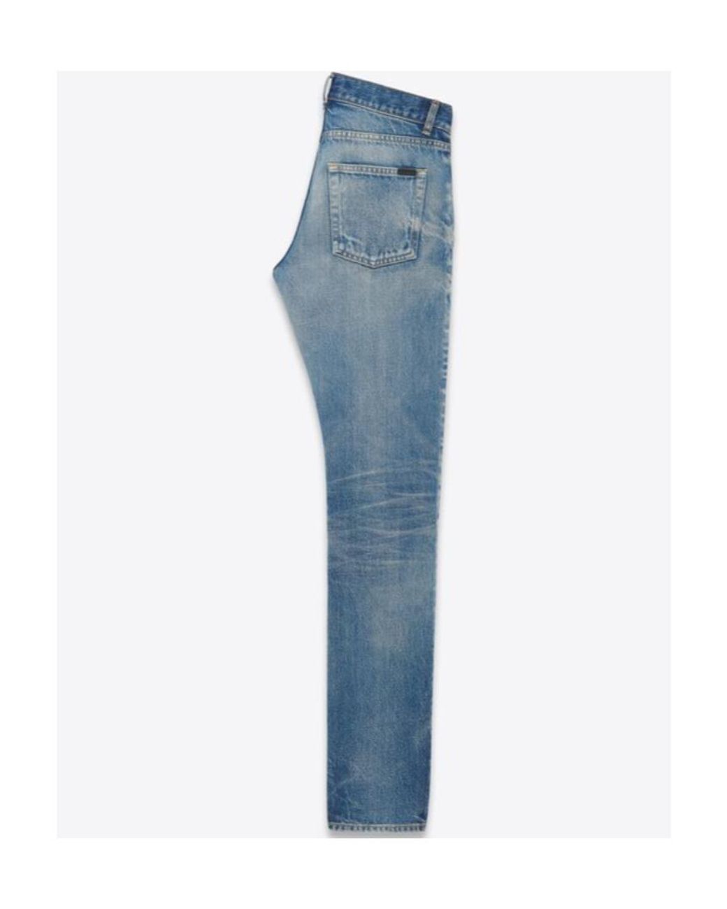 Saint Laurent Blue Low-Rise Slim-Fit Jeans for men