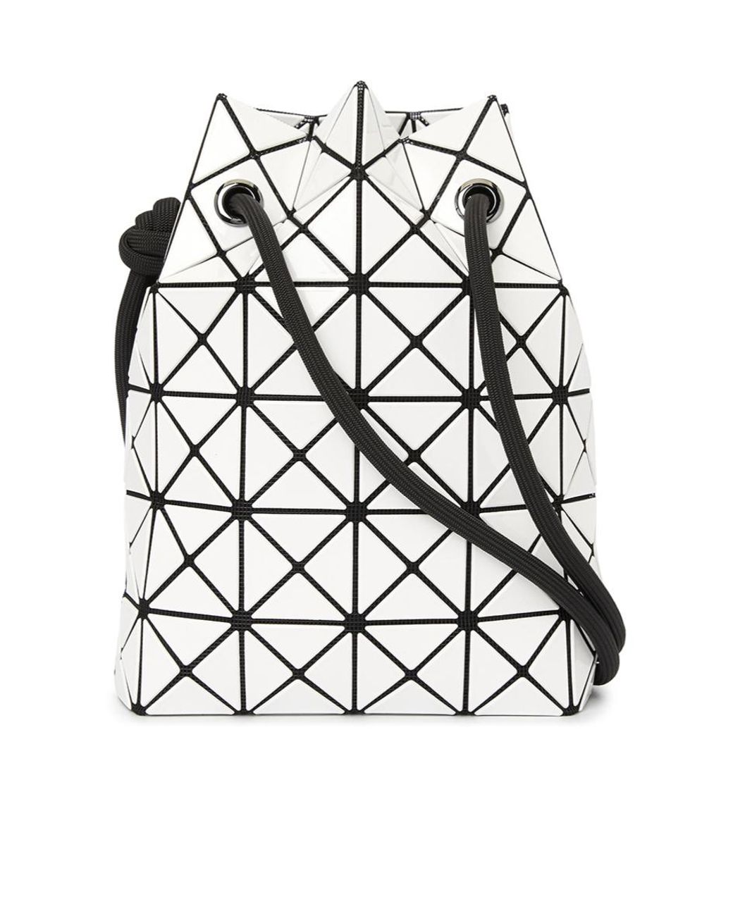 Issey Miyake White Geometric Shoulder Bag