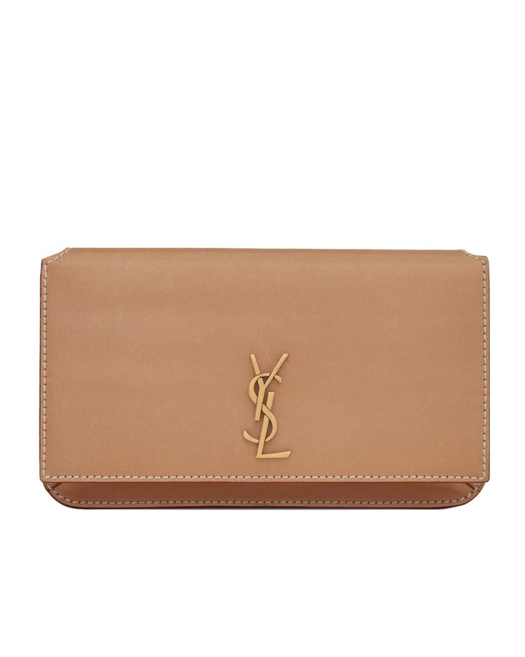 Saint Laurent Natural Logo Plaque Phone Holder