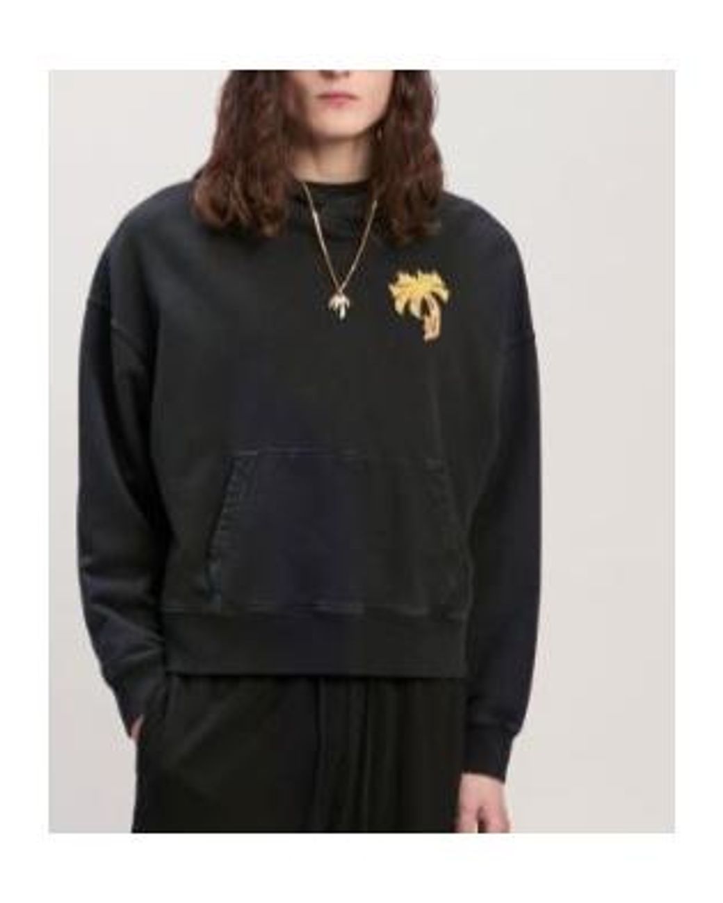 Palm Angels Black Sweatshirt for men