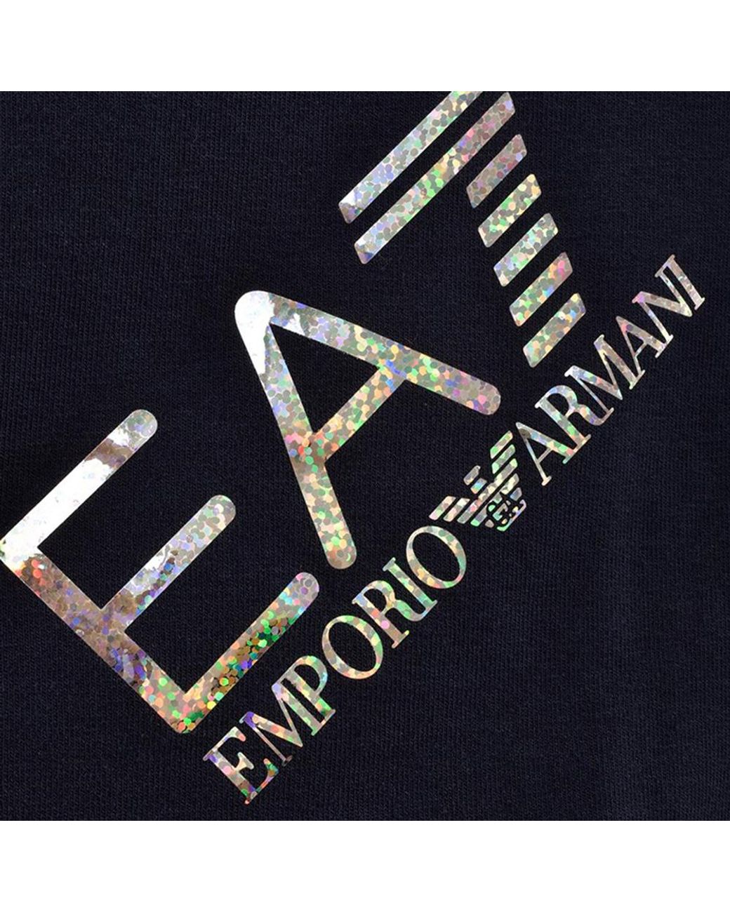 EA7 Blue Hoded Zipper Casual Jacket