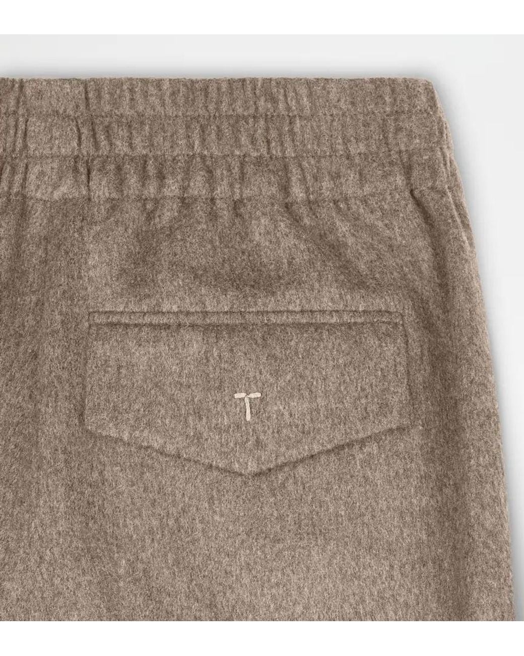 Tod's Brown Elastic-Waist Straight-Leg Pants