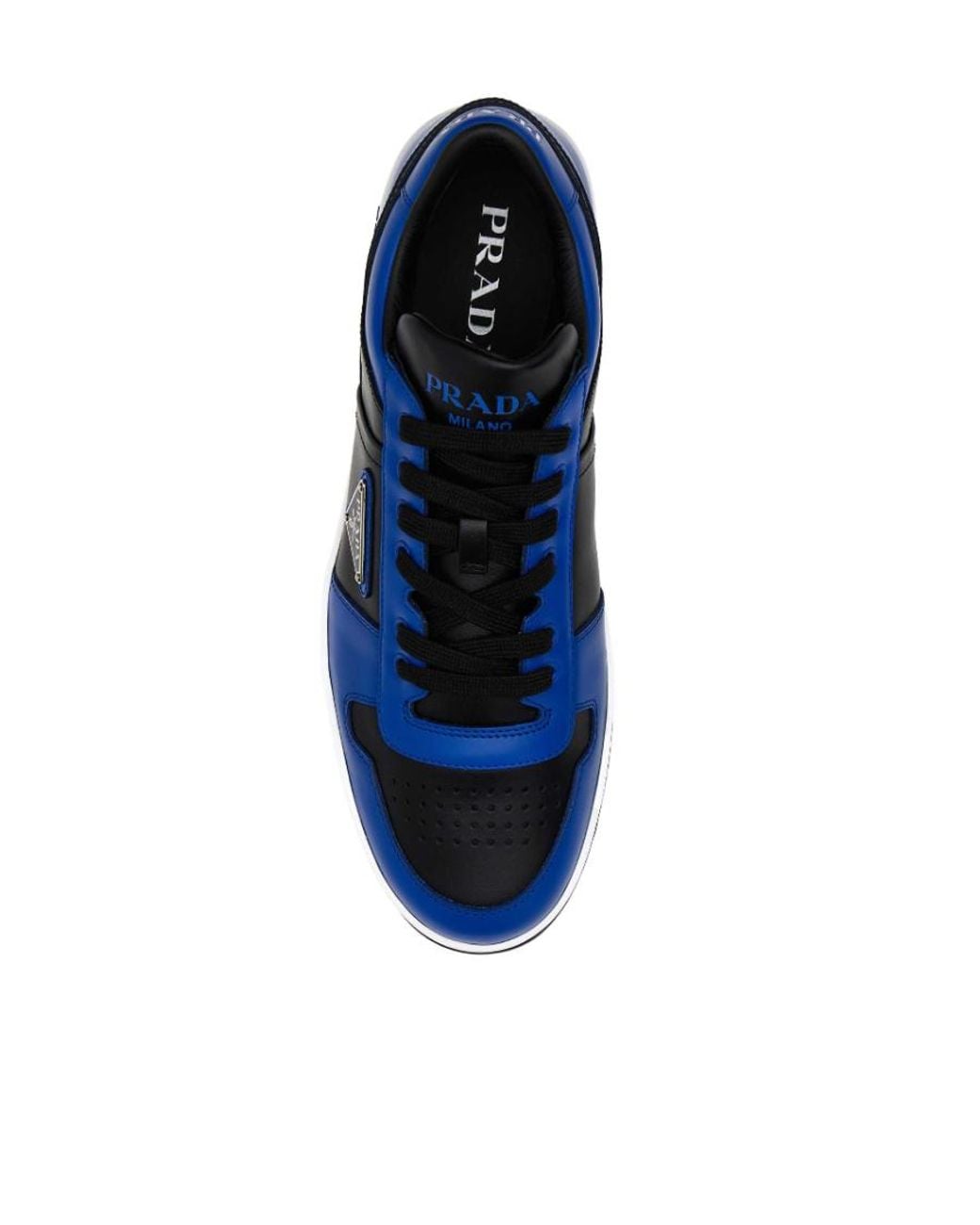 Prada Green Downtown Leather Sneakers for men