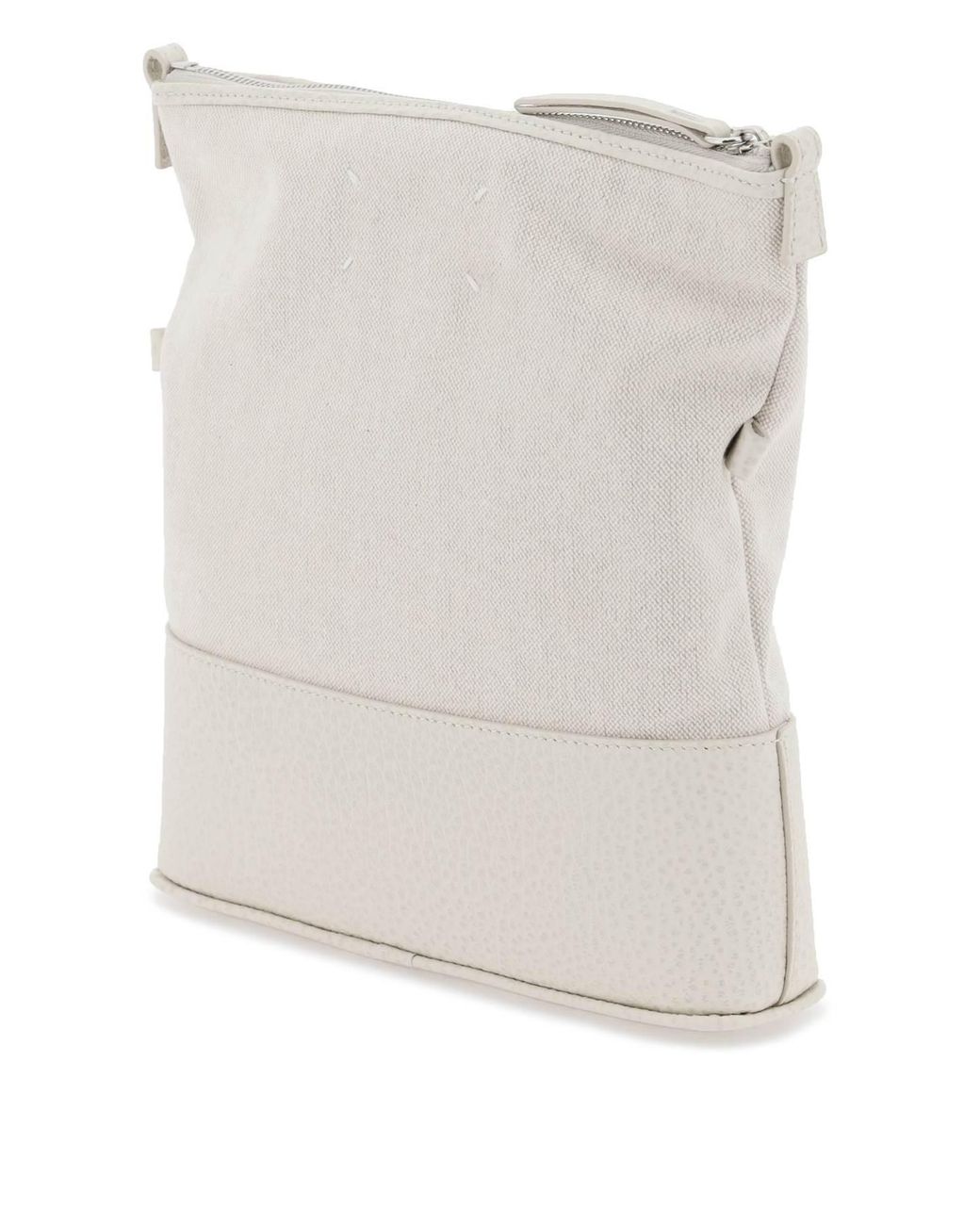 Maison Margiela Gray Panelled-Design Zipped Crossbody Bag