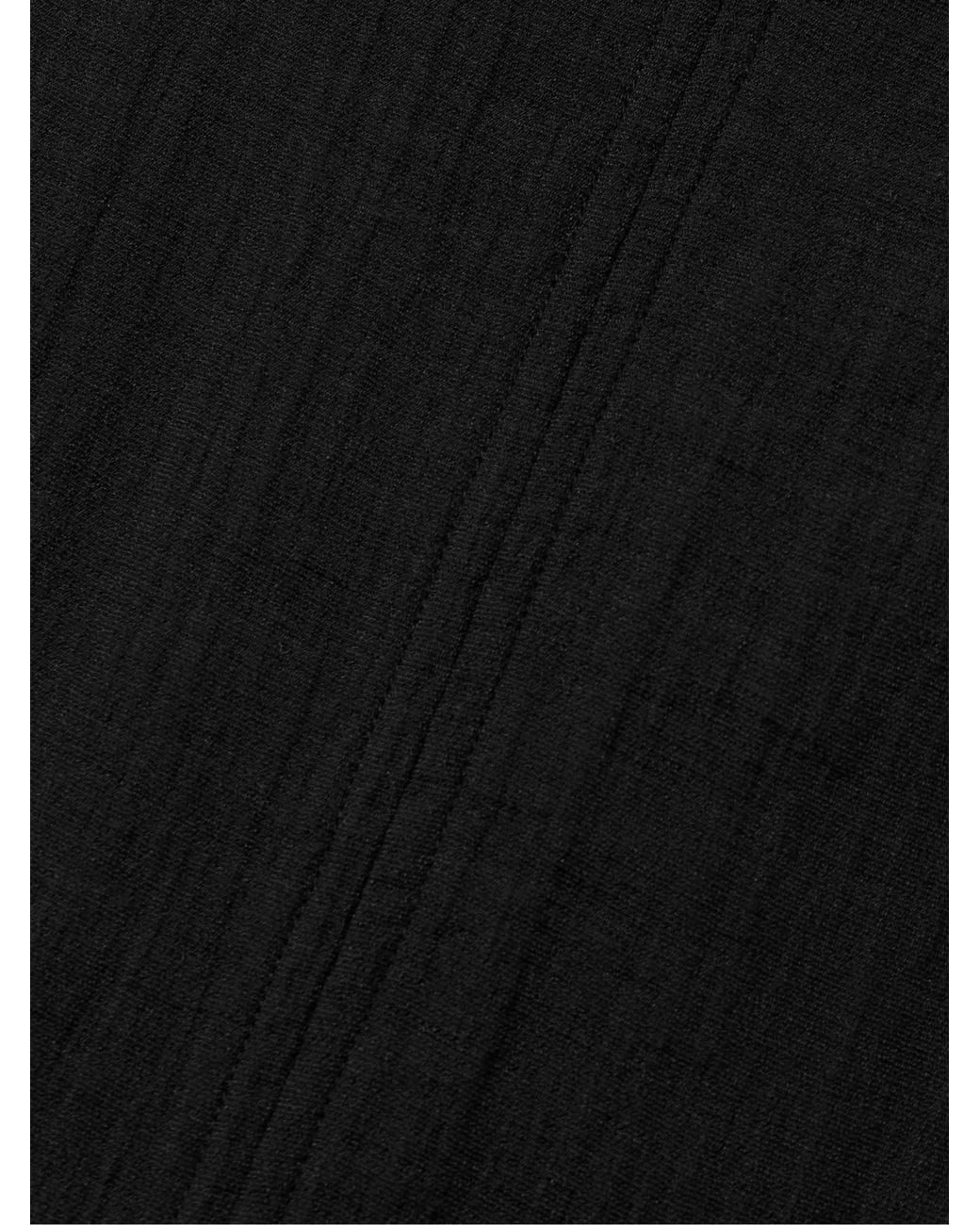 Proenza Schouler Black Evelyn Tie-Back Crinkled-Voile Maxi Dress