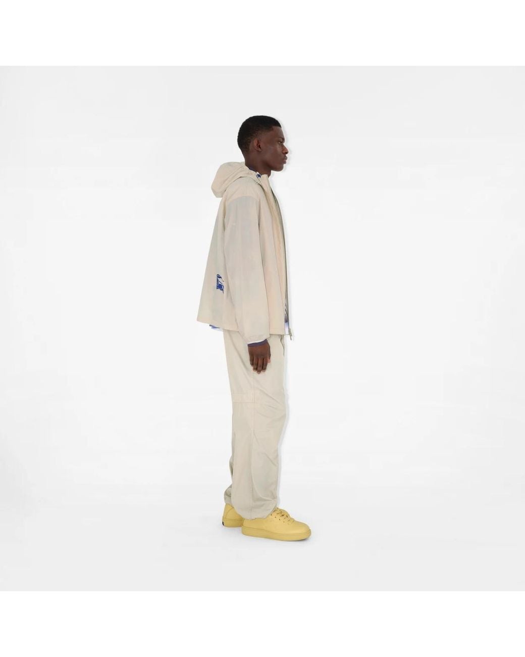 Burberry Yellow Box Logo Emboosed Low-Top Sneakers for men