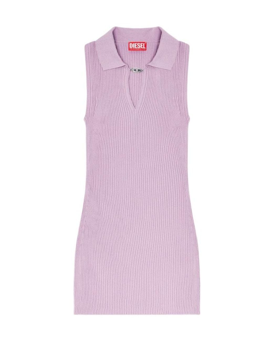 DIESEL Purple Short Polo Dress